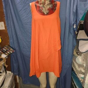 Asymmetrical  orange dress